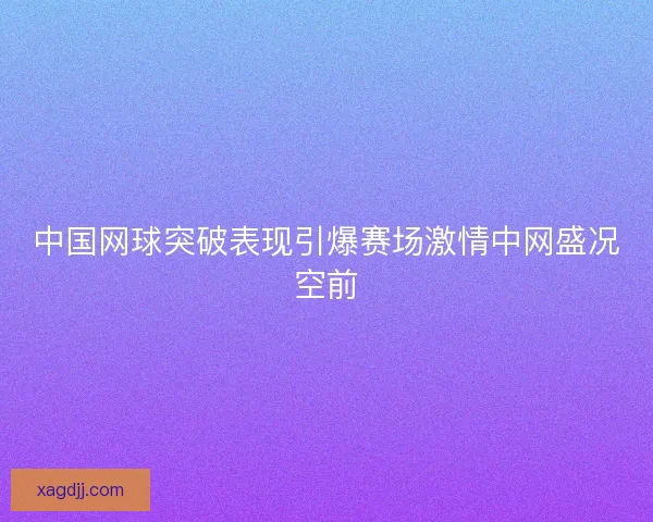 中国网球突破表现引爆赛场激情中网盛况空前